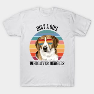 Just a girl Who loves beagles T-Shirt